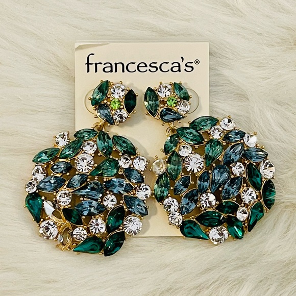 Francesca's Collections Jewelry - Francesca’s Earrings Blue and Emerald Green New